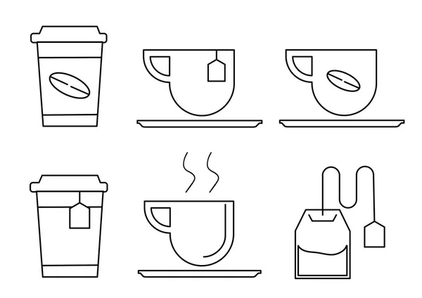 Кофе Векторным Изображением Чашки Кофеина — стоковый вектор