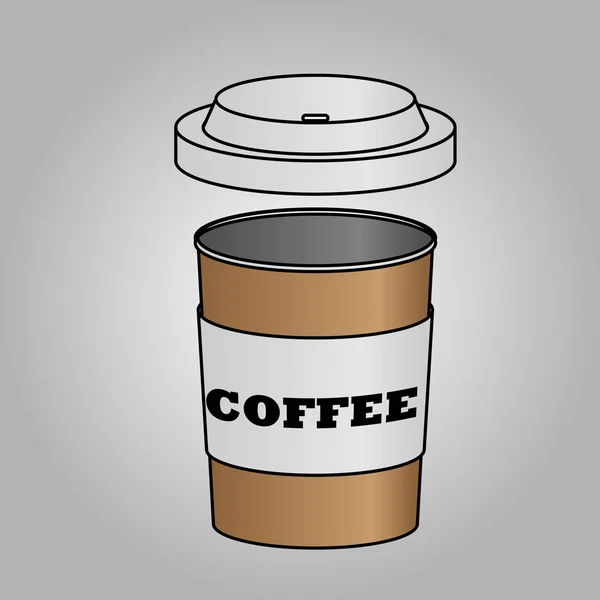 Coffe Caffeine Cup Vector Image — Stock Vector