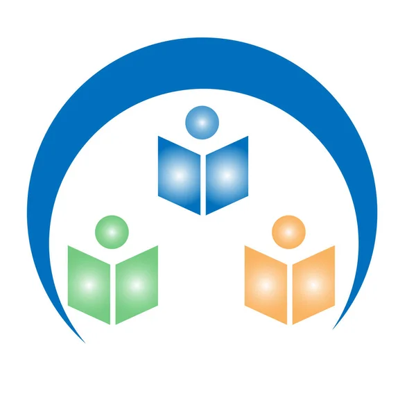 Ikon Vektor Logo Pendidikan Yang Bagus Dan Mudah - Stok Vektor