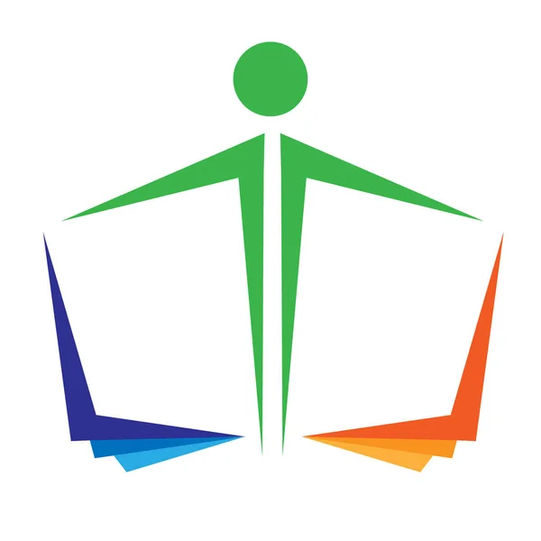 Ikon Vektor Logo Pendidikan Yang Bagus Dan Mudah - Stok Vektor