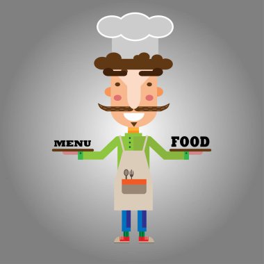 Şef aşçı simge vektör
