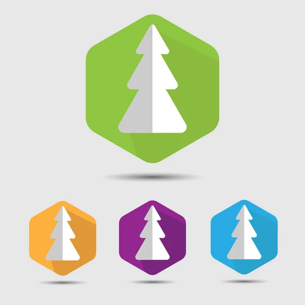 Árvore Natal Verde Logotipo Vetor Ícone Fácil — Vetor de Stock