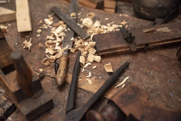 old tools for traditional wooden art work