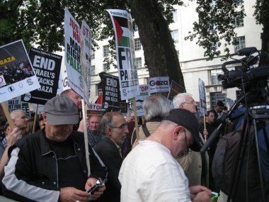 Londra İngiltere - 05 Haziran, 2018: ücretsiz Filistin durdurmak, sokakta öldürme durdurmak silahlandırmak İsrail olay editör olarak insanlar