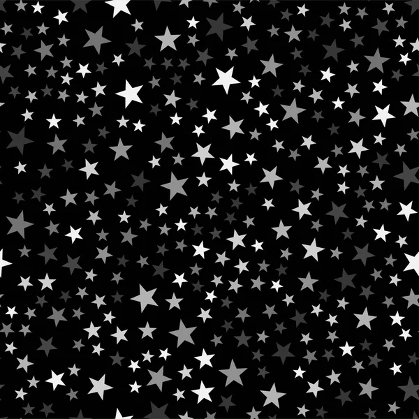 Black White Seamless Stars Seamless Texture Festive Luxury Network Graphic — Stock Vector