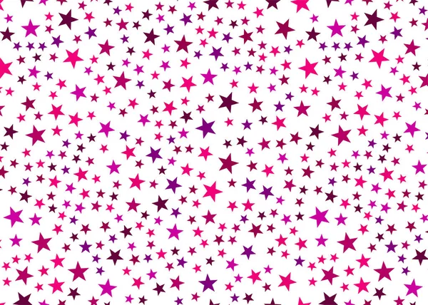 Pink stars on white background. Festive, luxury or network graphic design concept. Vector illustration