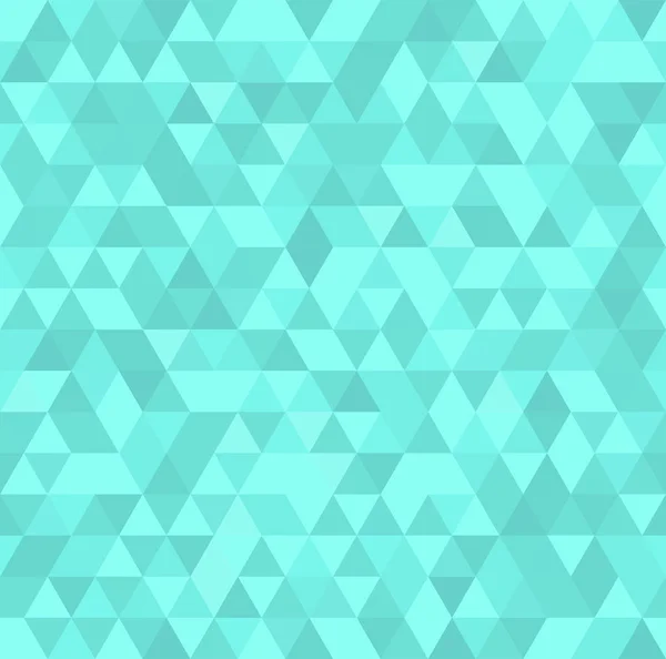 Cyaan Mozaïek Abstracte Naadloze Backround Turquoise Driehoekige Laag Poly Stijl — Stockvector