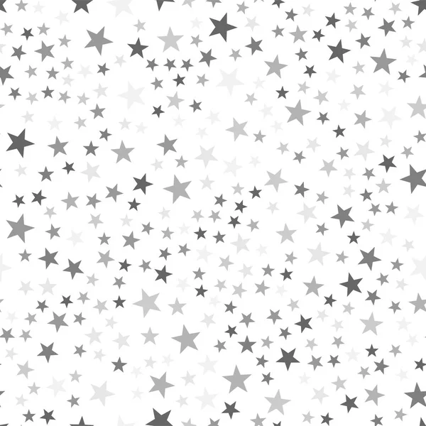 シームレスな黒と白の星シームレスなテクスチャ お祝いや高級ネットワーク グラフィック デザイン コンセプト ベクトル図 — ストックベクタ