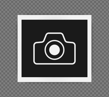 Gölgeler şeffaf arka plan üzerinde izole kare çerçeve şablonu. Vektör çizim