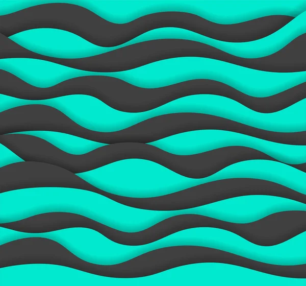 Couche Papier Art Vagues Fond Conception Style Origami Concept Mode — Image vectorielle