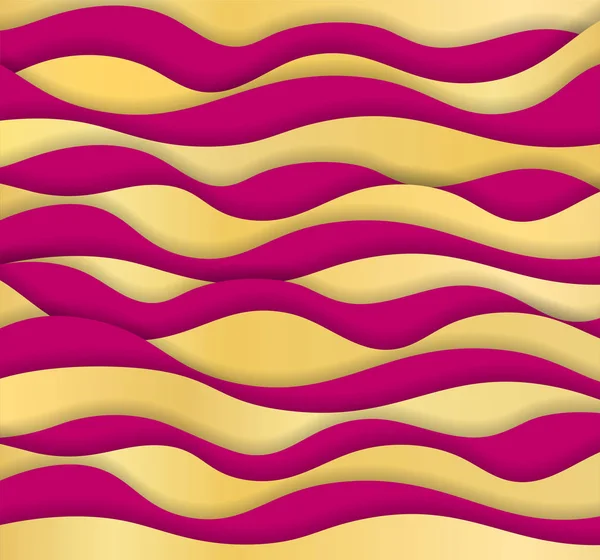 Couche Papier Art Vagues Fond Conception Style Origami Décoration Festive — Image vectorielle