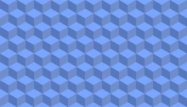 逼真的蓝色正方形图案 Medern 多维数据集纹理 几何对称背景 向量例证 — 图库矢量图片