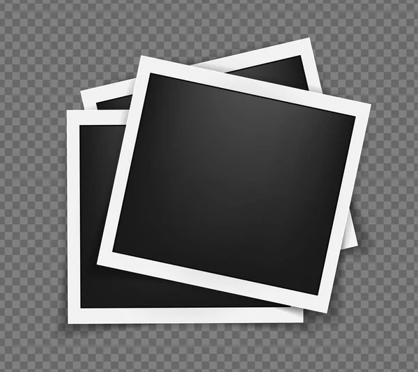 Square Realistic Frames Template Shadows Isolated Transparent Background Vector Illustration — Wektor stockowy