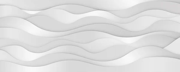 Couche Papier Art Vagues Fond Concept Plaques Métalliques Conception Style — Image vectorielle