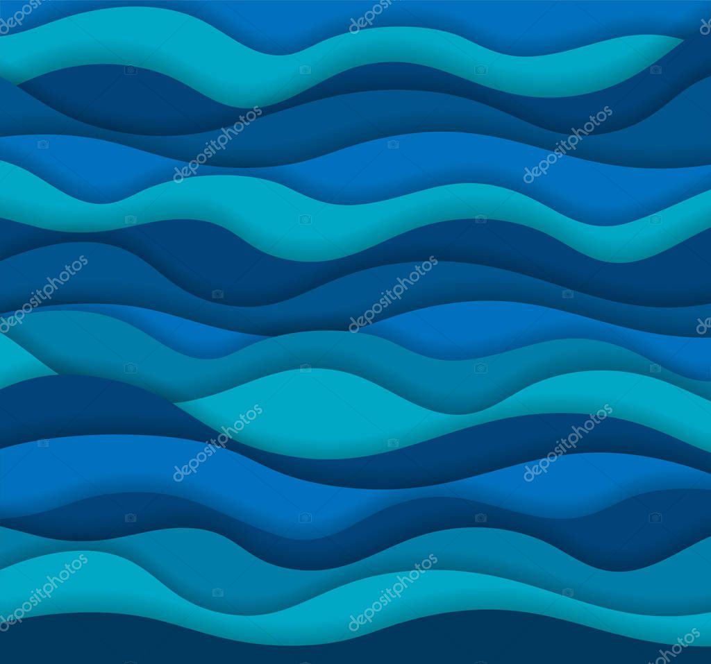 Download Layered Paper Art Waves Background Sea Water Concept 3d Origami Style Design Vector Illustration Premium Vector In Adobe Illustrator Ai Ai Format Encapsulated Postscript Eps Eps Format
