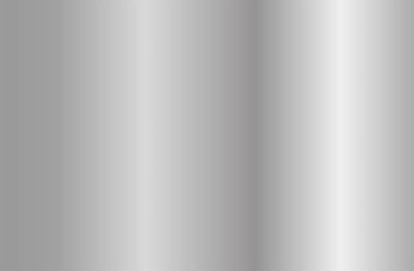 Gerçekçi gümüş degrade doku. Parlak metal folyo degrade. Vektör çizim