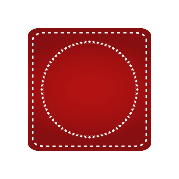 绣花红丝带邮票查出在白色 可用于横幅 标签等 向量例证 — 图库矢量图片