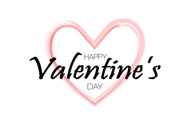 Mutlu sevgililer günü arka plan. Tatil kırmızı ve beyaz kart tasarım konsepti tarzı. Elle çizilmiş kalp. Aşk kavramı. Kartvizit, Web sitesi, baskı vb için şablon. Vektör çizim