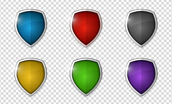Realistisches Leuchtendes Schild Icon Pack Isoliert Auf Transparentem Hintergrund Blau — Stockvektor