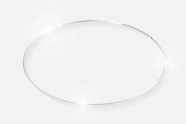 Beyaz arka planda izole gölgeler ile gümüş parlak parlayan Vintage çerçeve. Beyaz altın lüks gerçekçi sınır. Düğün, anneler veya Sevgililer günü konsepti. Xmas ve yeni yıl soyut. Vektör