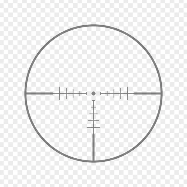 Prickskyttegevär syftar isolerad på transparent bakgrund. Crosshair Target Välj destinationsikon. Sikta skjuta fokusmarkören. Bullseye mark inriktning. Spelet syftar sikte prick pekare. Vektor illustration — Stock vektor