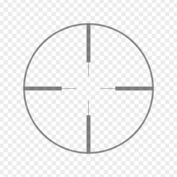 Sniper Rifle AIM geïsoleerd op transparante achtergrond. Crosshair target Kies het bestemmings pictogram. AIM schieten Focus cursor. Bullseye Mark-targeting. Spel gericht zicht stip aanwijzer. Vector illustratie — Stockvector