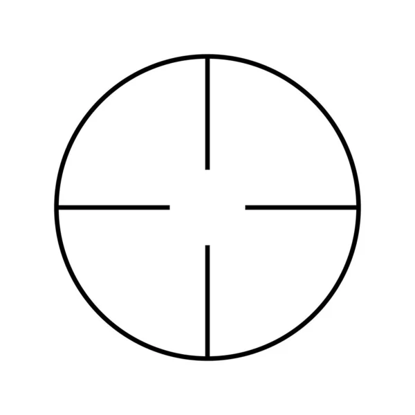 Το τουφέκι του σκοπευτή έχει απομονωθεί στο λευκό. Ο στόχος σταυρονήματος επιλέγει το εικονίδιο προορισμού. Στοχεύστε δρομέα εστίαση. Στόχευση στόχου. Παιχνίδι με στόχο τον δείκτη κουκκίδας. Απεικόνιση διανυσματικών φορέων — Διανυσματικό Αρχείο