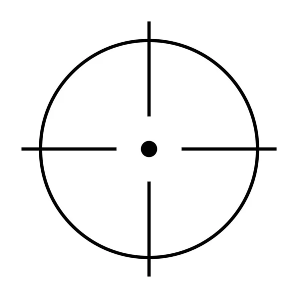 Fucile da cecchino mirare isolato su bianco. Crosshair target scegliere l'icona di destinazione. Mirate al cursore di messa a fuoco. Punte puntate al bersaglio. Gioco puntando puntatore puntino a vista. Illustrazione vettoriale — Vettoriale Stock