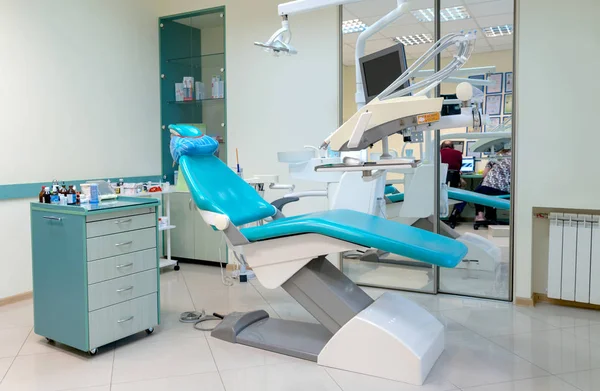 Kijów Ukraina Października 2018 Bremen Kliniki Stomatologicznej Miejsce Pracy Dentysty — Zdjęcie stockowe
