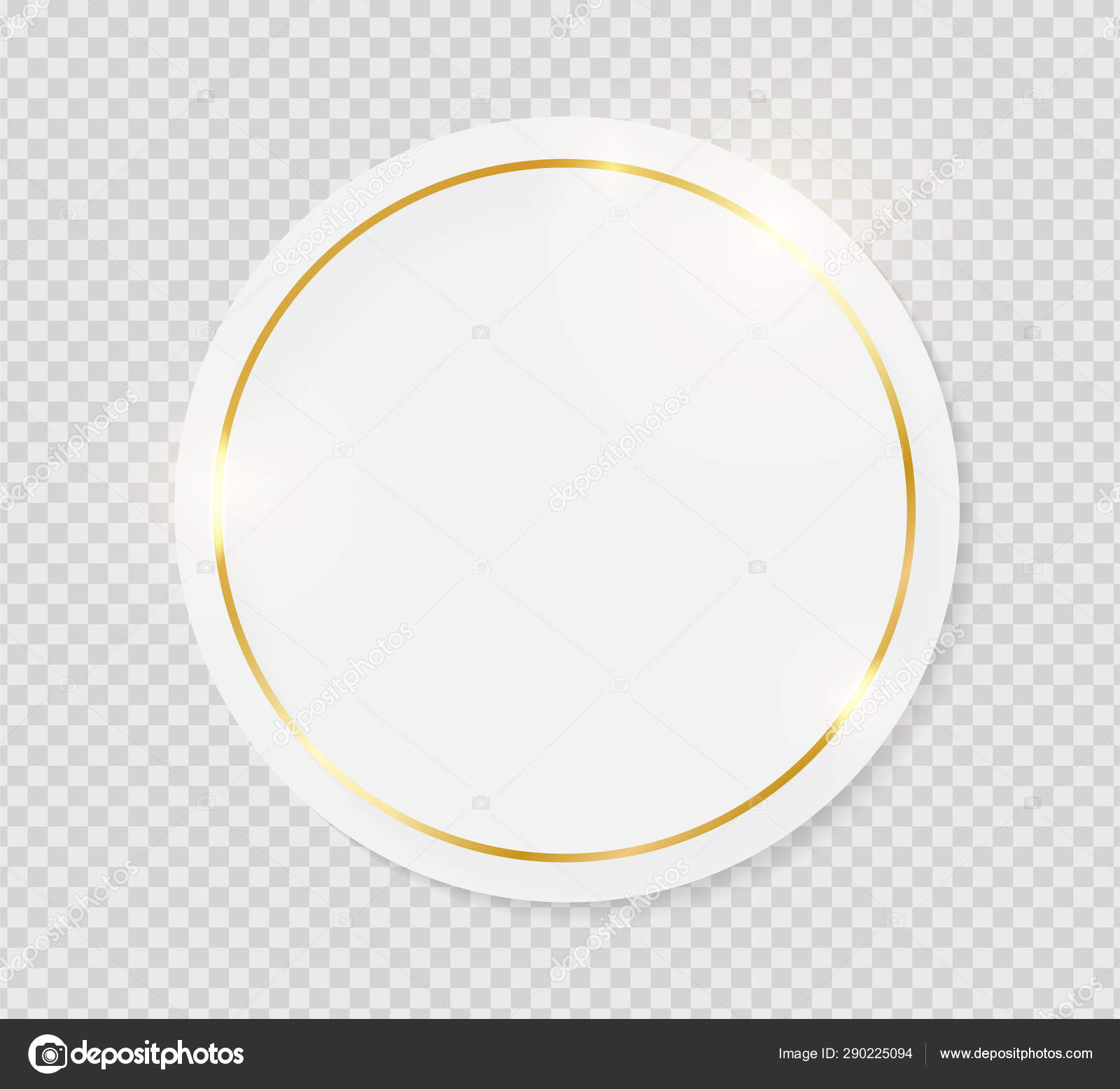 투명 한 배경에 격리 된 흰색 접시에 골드 빛나는 빛나는 빈티지 프레임. 황금 럭셔리 현실적인 테두리입니다. 결혼식, 어머니 또는  발렌타인 데이 개념입니다. 초라과 새해 종이 추상. 벡터 스톡 벡터 - ©BoxerX 290225094, image size:1600x1555