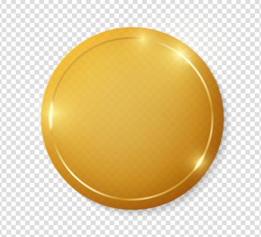 Şeffaf arka plan üzerinde izole plaka üzerinde Altın parlak parlayan vintage çerçeve. Altın lüks gerçekçi sınır. Düğün, anneler veya Sevgililer Günü kavramı. Xmas ve Yeni Yıl kağıt soyut. Vektör