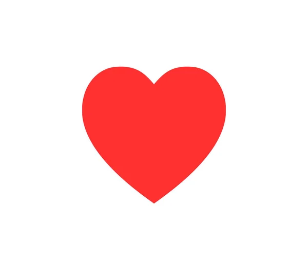 Vörös szív jel izolált fehér. Valentin-nap ikonra. Kézzel rajzolt alak. Vektoros illusztráció — Stock Vector