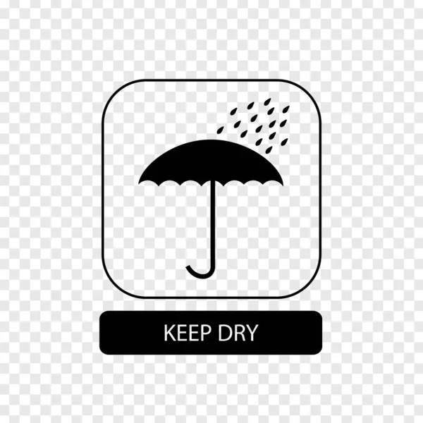 Keep dry sign. Flat packaging symbol. Mail box icon isolated on transparent background. Mail icon. Vector illustration — Stock Vector