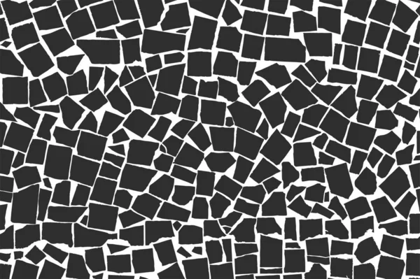Realistische Textuur Van Zwart Wit Asymmetrische Decoratieve Tegels Muur Modern — Stockvector