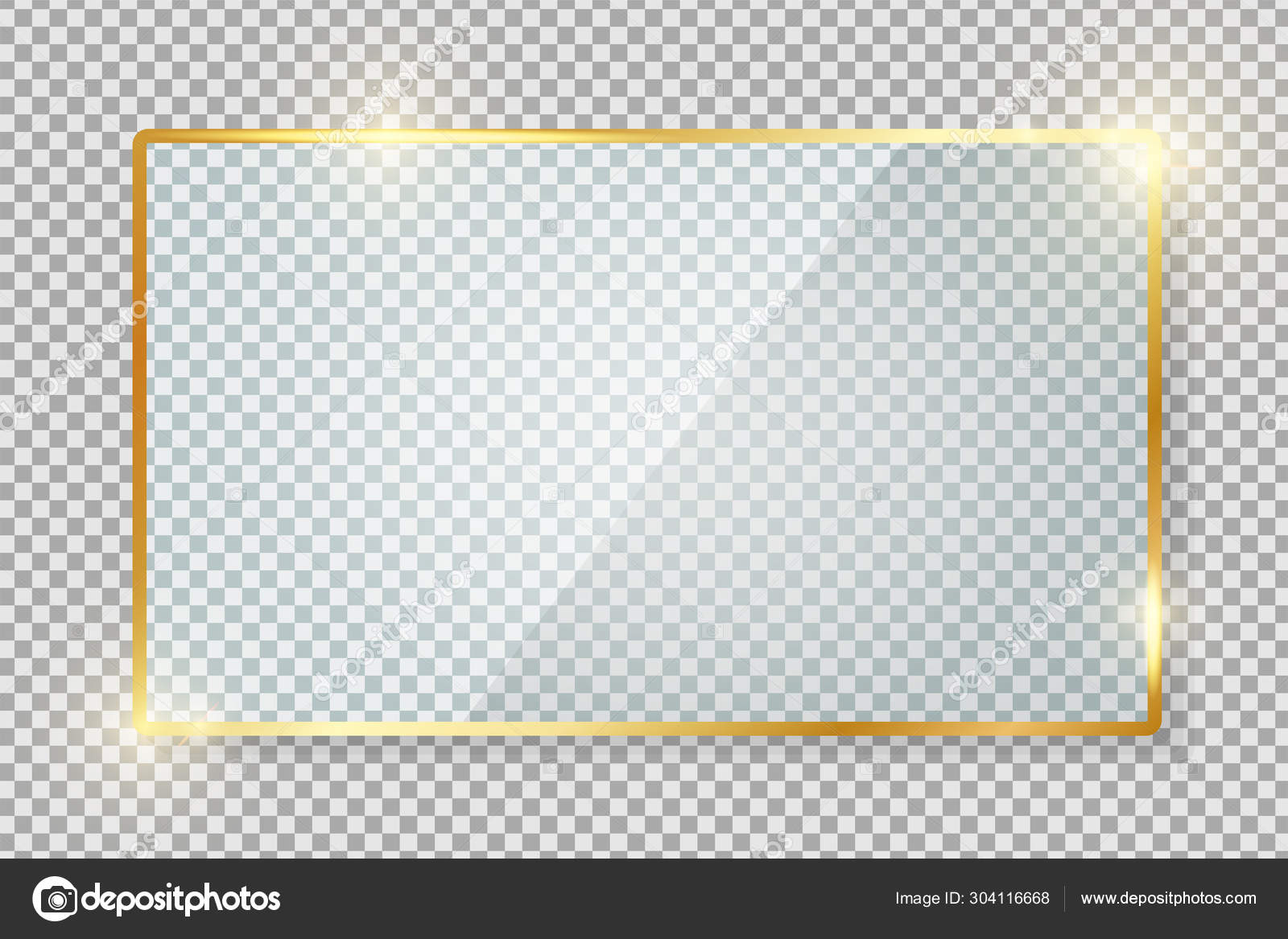transparent-gold-glass-banner-with-reflection-isolated-on-transparent