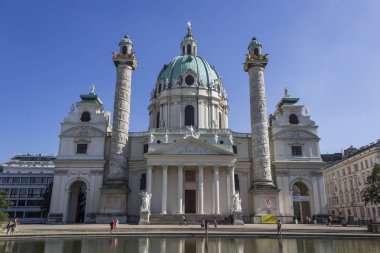 Karlskirche, dış görünüm, Viyana, Avusturya