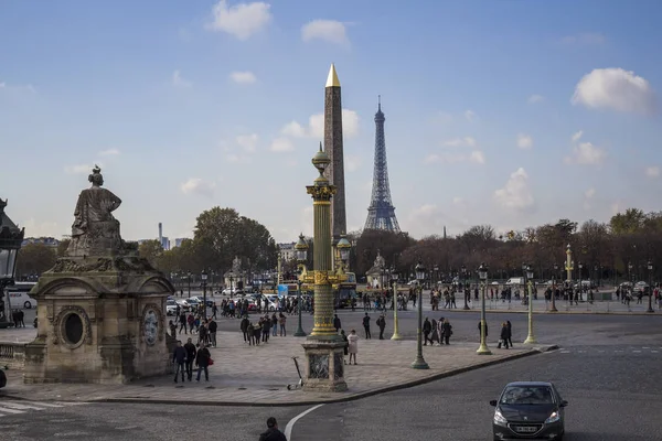 Blick Auf Den Eiffelturm Vom Tuileriengarten Aus Paris — Stockfoto