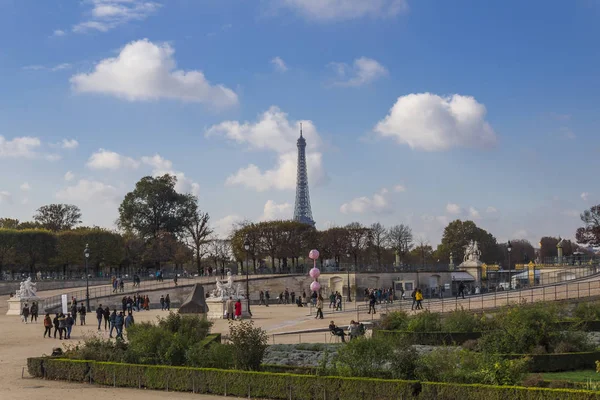 Blick Vom Tuileriengarten Auf Den Eiffelturm — Stockfoto