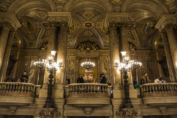 Paris Teki Palais Garnier Opera Salonu Nun Balkonunda — Stok fotoğraf
