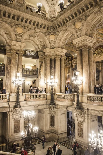 Haupttreppe Und Balkon Palais Garnier Paris — Stockfoto