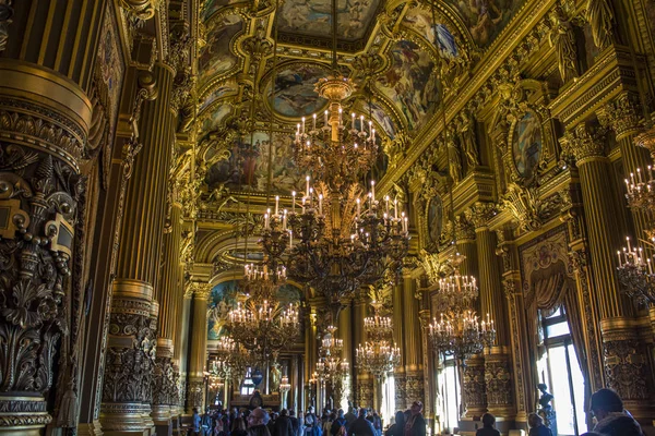 Die Goldene Decke Des Foyers Palais Garnier Frankreich 2018 — Stockfoto