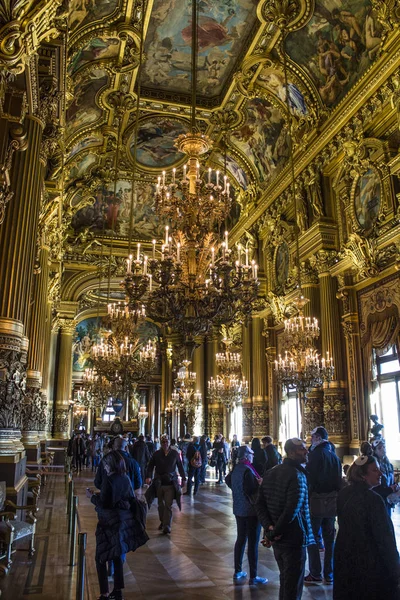 Die Goldene Decke Des Foyers Palais Garnier Paris Frankreich 2018 — Stockfoto