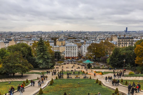 Montmartre Paryżu Francja 2019 Rok Chmurny Dzień Obraz Stockowy