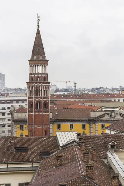 Вид Крыши Башню Милана Италии Осень — стоковое фото