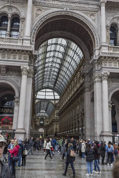 Galería Vittorio Emanuele Fuera Vista Milán Italia — Foto de Stock