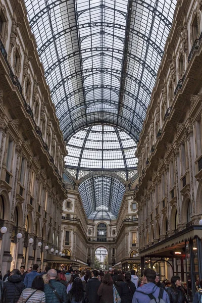 Vittorio Emanuele Galerie Von Innen Mailand — Stockfoto