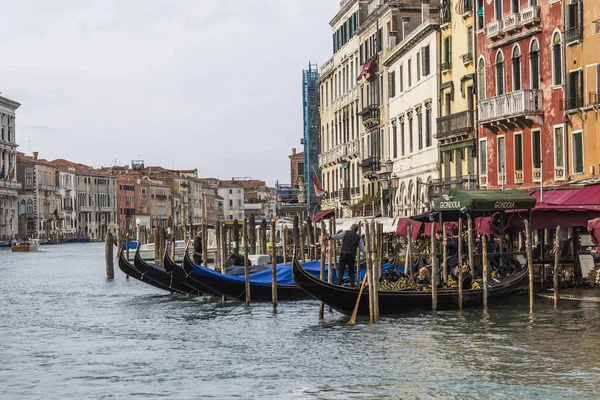 Gran Canal Famoso Góndolas Venecia Horizontal — Foto de Stock