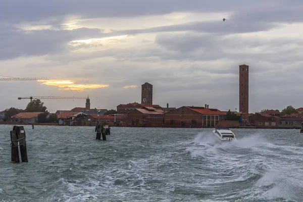 Venecia Puesta Sol Vista Exterior — Foto de Stock