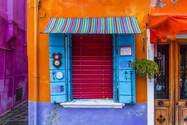 Fenêtre Colorée Burano — Photo