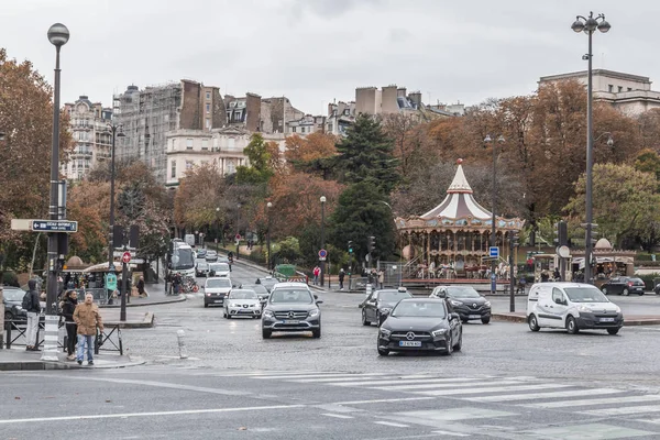 Straßenblick Der Nähe Des Eiffelturms — Stockfoto